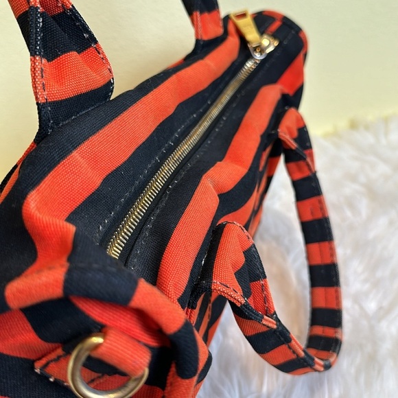 💯Authentic PRADA Canapa Striped Tote Arancio🍀 - Picture 7 of 15